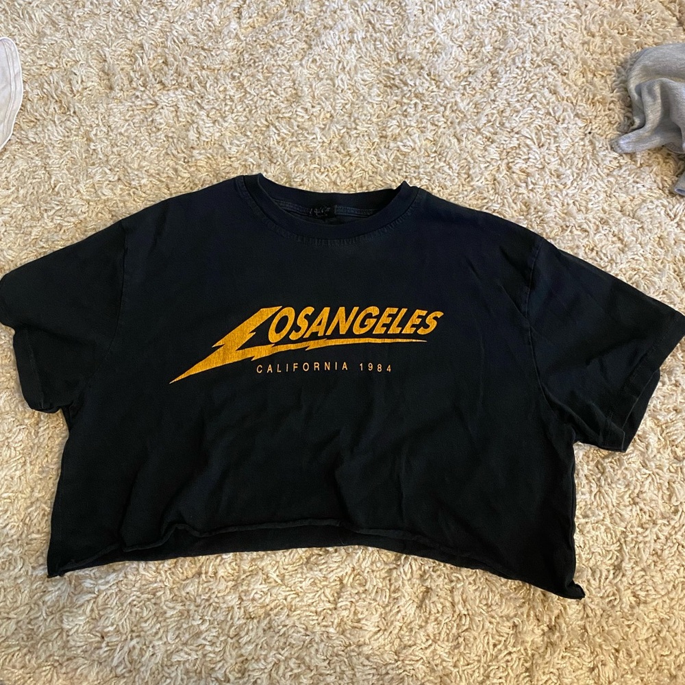 brandy melville los angeles cropped t-shirt